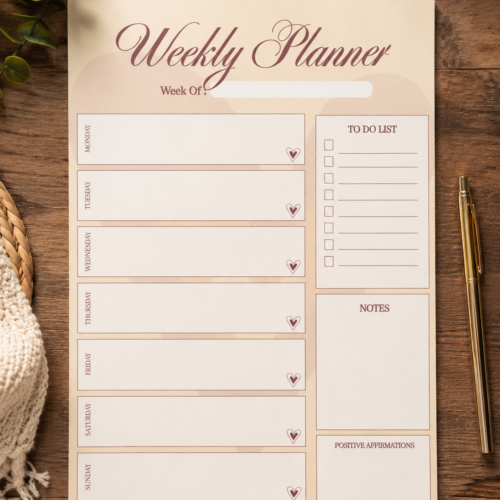 Coffee Hearts Weekly Planner Coffee Hearts Weekly Planner