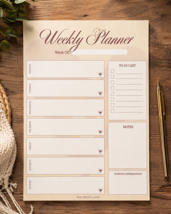 Coffee Hearts Weekly Planner Coffee Hearts Weekly Planner