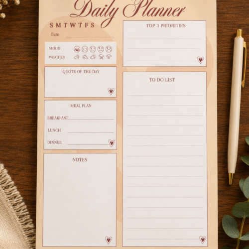 Coffee Hearts Daily Planner Coffee Hearts Daily Planner
