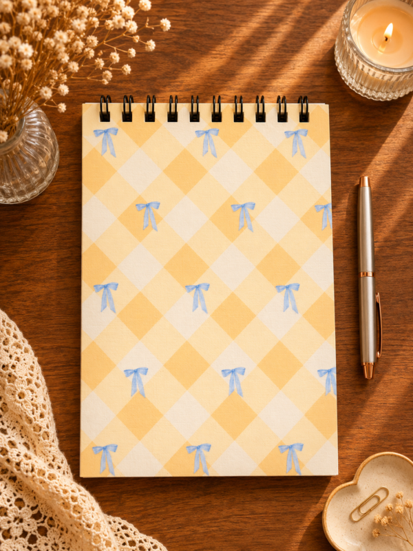 Yellow Gingham A6 Notebook Yellow Gingham A6 Notebook