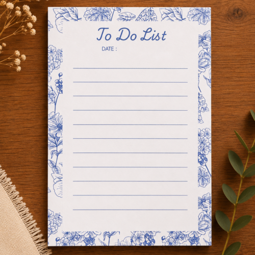 Blue Bloom To Do List Blue Bloom To Do List