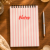 Red Lines A6 Notebook Front Red Lines A6 Notebook