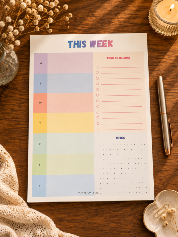 Rainbow Weekly Planner Rainbow Weekly Planner