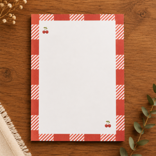 Red & White CheckeredA7 Notepad Red & White Checkered A7 Notepad