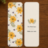 Yellow Floral & Honey Bee Bookmark Yellow Floral and Honey Bee Bookmark
