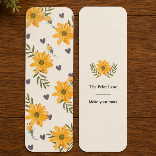 Yellow Floral & Honey Bee Bookmark Yellow Floral and Honey Bee Bookmark