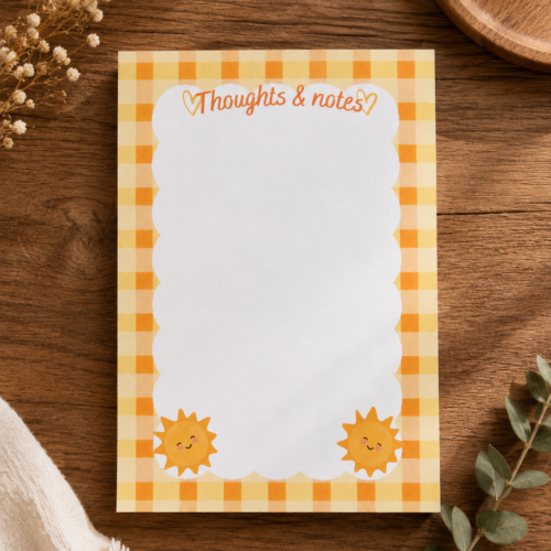 Yellow Gingham Sunshine A6 Notepad Yellow Gingham Sunshine A6 Notepad