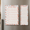 Peach Weekly Meal Planner on Fridge Peach Weekly Meal Planner
