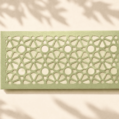 Sage green floral cutout envelope Sage Green Floral Cutout Envelope