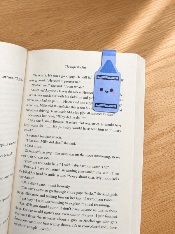 Happy Pencil and Crayon Magnetic Bookmark