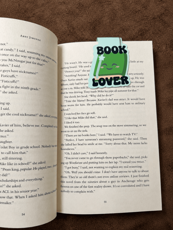 Book Lover Magnetic Bookmark in use Book Lover Magnetic Bookmark