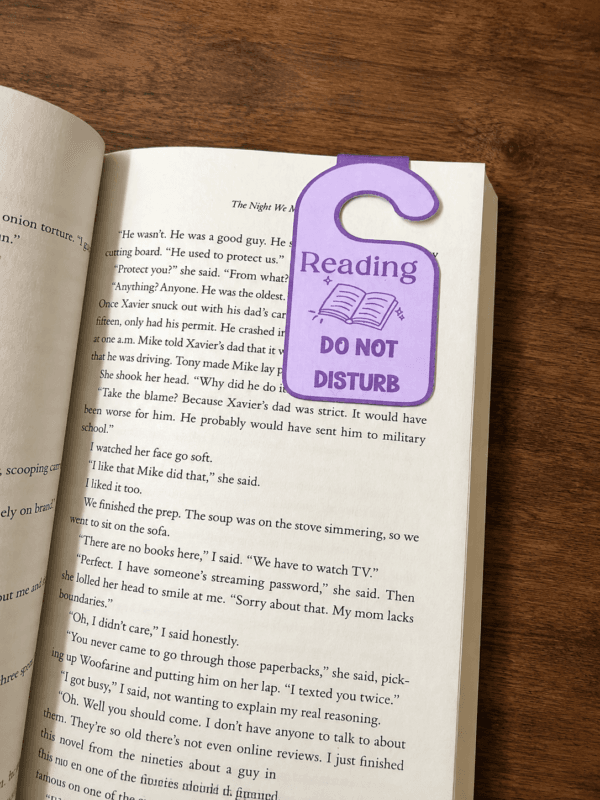 Reading Do Not Disturb Magnetic Bookmark in use Reading: Do Not Disturb Magnetic Bookmark