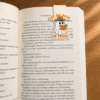 Let Me Read In Peace Magnetic Bookmark in use Let Me Read In Peace Magnetic Bookmark