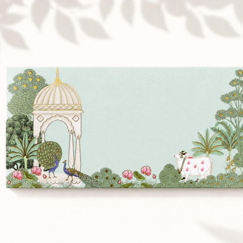 Mint Pichwai Front Mint Pichwai Envelope