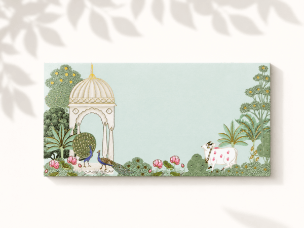 Mint Pichwai Front Mint Pichwai Envelope
