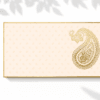 peach and gold paisley envelope- Front Peach and Gold Paisley Envelope