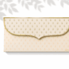 peach and gold paisley envelope back Peach and Gold Paisley Envelope