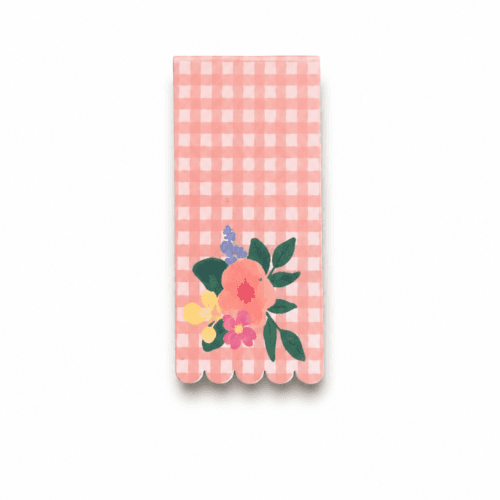 Orange Floral Magnetic Bookmark