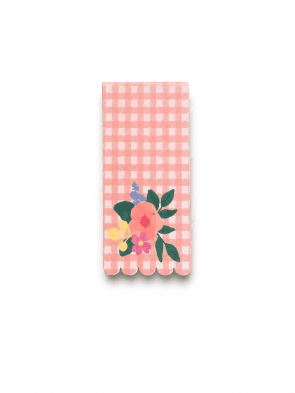 Orange Floral Magnetic Bookmark