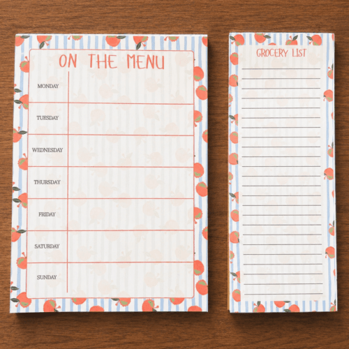 peach meal planner Peach Weekly Meal Planner