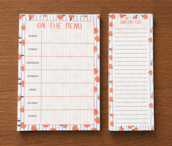 peach meal planner Peach Weekly Meal Planner