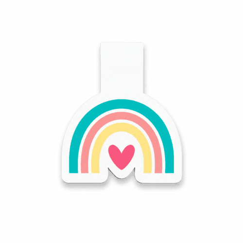 Rainbow Heart Magnetic Bookmark